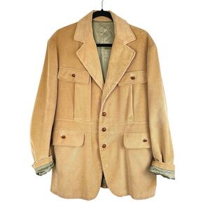 California Sportswear Co 1960s Vintage Corduroy Californian Norfolk Jacket, Tan
